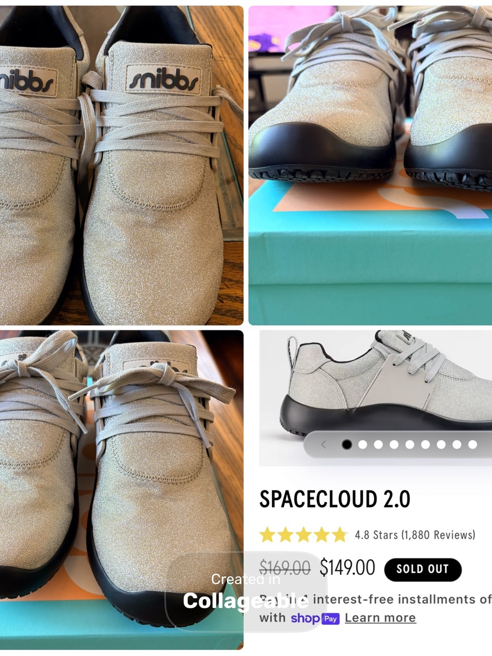 Snibbs Spacecloud 2.0 Women’s raining diamonds slip on work shoes size 9